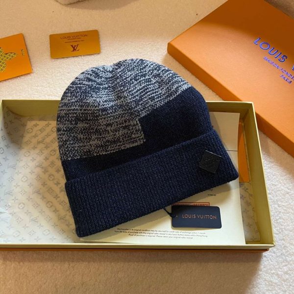 Louis Vuitton Neo Petit Damier Beanie Dark Blue For Women